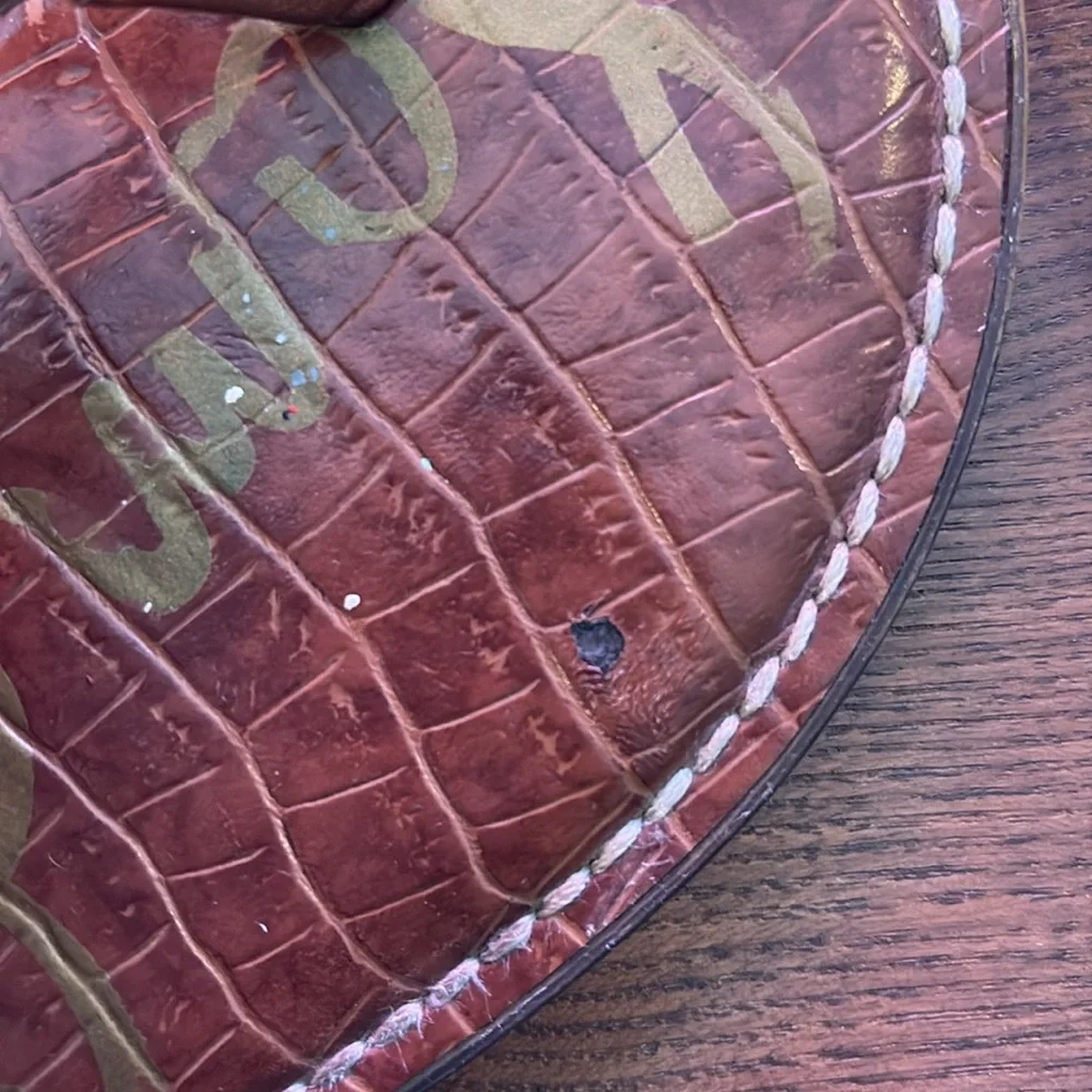 Sam Edelman - Gracie Croc-Embossed Sandals - Picture 6 of 7